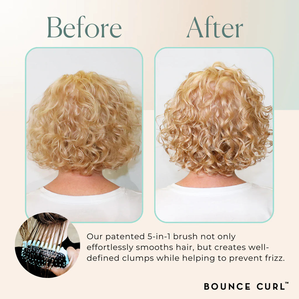 Bounce Curl Define EdgeLift Brush - before and after curl definition comparison