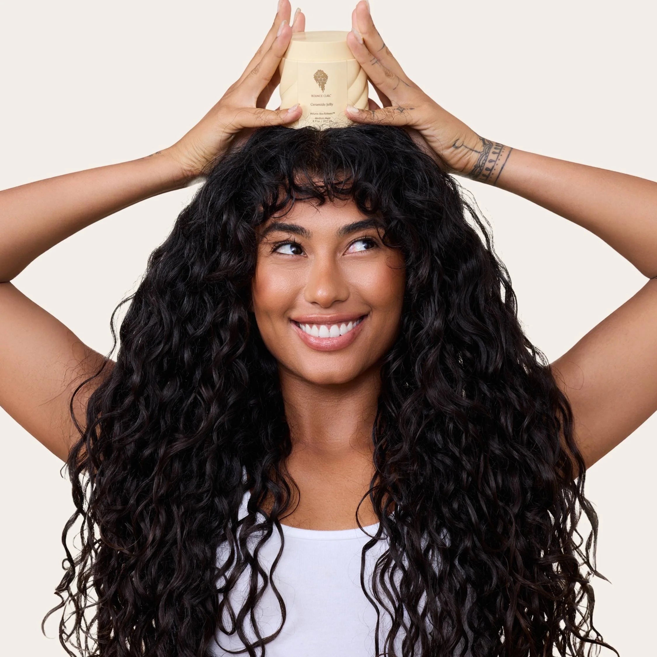 Bounce Curl Ceramide Jelly - lifestyle shot wavy curly coily hair