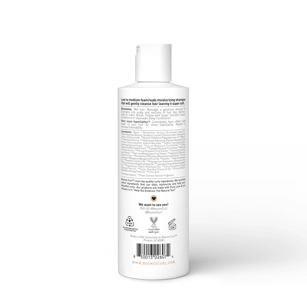 Bounce Curl Pure Silk Moisturizing Shampoo 237ml - back of bottle
