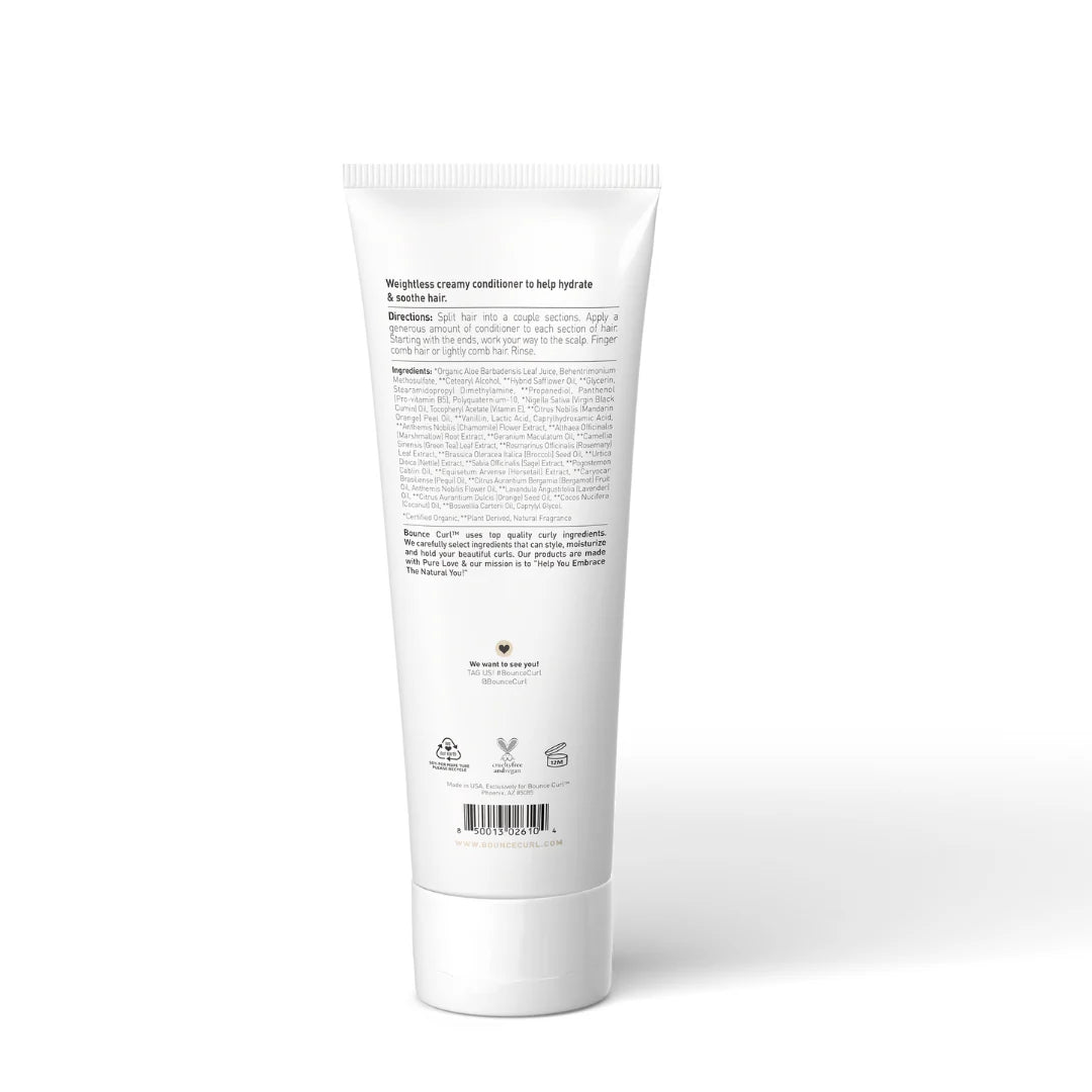 Bounce Curl Super Smooth Cream Conditioner 237ml - back of bottle