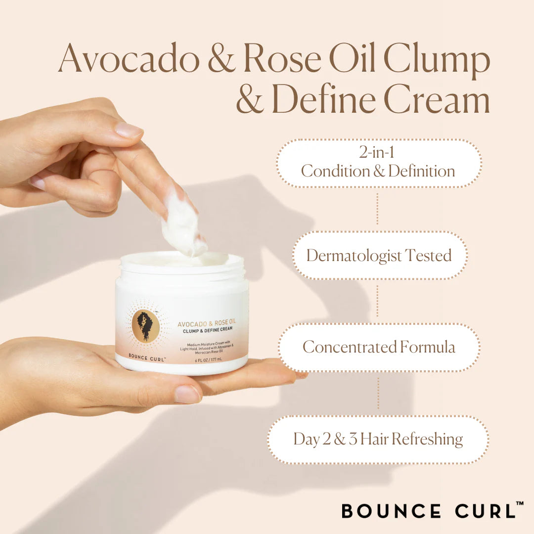 Bounce Curl Avocado & Rose Oil Clump and Define Cream 177ml