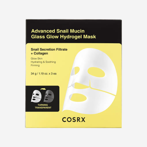 COSRX Advanced Snail Mucin Glass Glow Hydrogel Mask 34g X 3